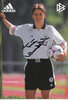 Tina Wunderlich  DFB Frauen 6 /99  Fußball  Autogrammkarte original signiert 