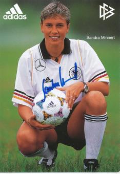 Sandra Minnert  DFB Frauen 6 /99  Fußball  Autogrammkarte original signiert 