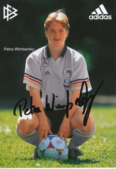 Petra Wimbersky  DFB Frauen 6 /2001  Fußball  Autogrammkarte original signiert 