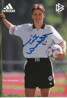 Tina Wunderlich  DFB Frauen 6 /99  Fußball  Autogrammkarte original signiert 