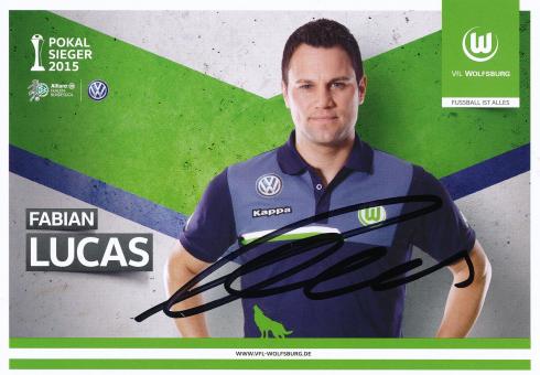 Fabian Lucas  VFL Wolfsburg  Frauen Fußball  Autogrammkarte original signiert 