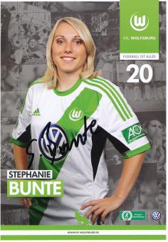 Stephanie Bunte   VFL Wolfsburg 2013/14 Frauen Fußball  Autogrammkarte original signiert 