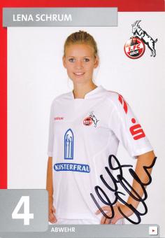 Lena Schrum  FC Köln  Frauen Fußball  Autogrammkarte original signiert 
