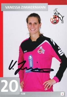 Vanessa Zimmermann  FC Köln  Frauen Fußball  Autogrammkarte original signiert 