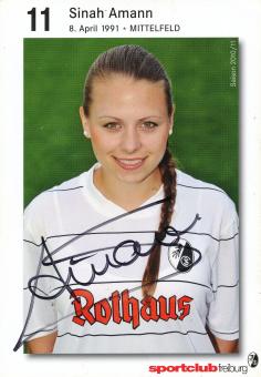 Sinah Amann  SC Freiburg  2010/11  Frauen Fußball  Autogrammkarte original signiert 