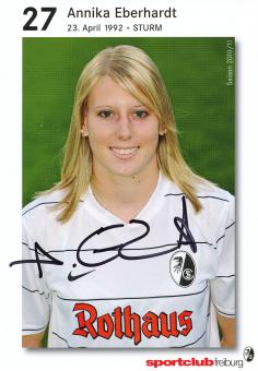 Annika Eberhardt  SC Freiburg  2010/11  Frauen Fußball  Autogrammkarte original signiert 
