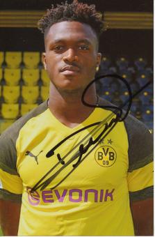 Dan Axel Zagadou  Borussia Dortmund  Fußball Foto original signiert  337185 