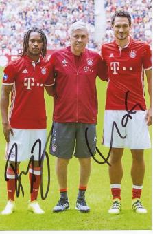 Mats Hummels + Renato Sanches  FC Bayern München  Fußball Foto original signiert  337185 