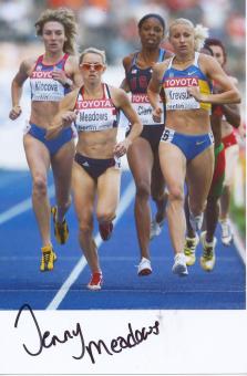 Jenny Meadows  Großbritanien  Leichtathletik Autogramm Foto original signiert 