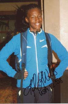 Kelli Wells  USA  Leichtathletik Autogramm Foto original signiert 