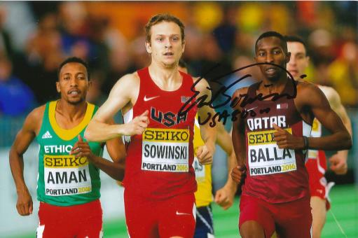 Erik Sowinski  USA  Leichtathletik Autogramm Foto original signiert 