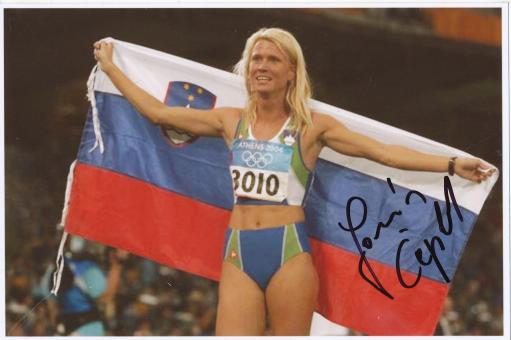 Jolanda Ceplak  Slowenien  Leichtathletik Autogramm Foto original signiert 
