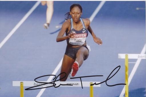Sheena Tosta  USA  Leichtathletik Autogramm Foto original signiert 