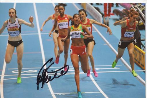 Axumawit Embaye  Äthiopien  Leichtathletik Autogramm Foto original signiert 