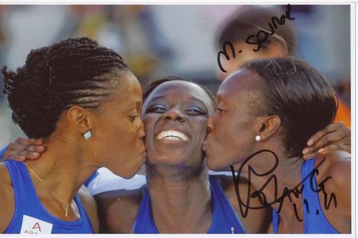 Veronique Mang  FRA  Leichtathletik Autogramm Foto original signiert 