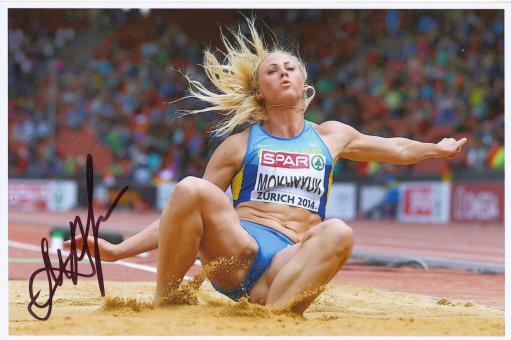 Anastasiya Mokhnyuk  Ukraine  Leichtathletik Autogramm Foto original signiert 