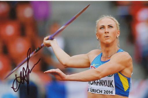 Anastasiya Mokhnyuk  Ukraine  Leichtathletik Autogramm Foto original signiert 