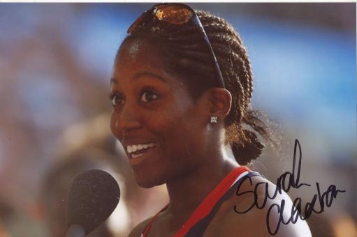Sarah Claxton  Großbritanien  Leichtathletik Autogramm Foto original signiert 