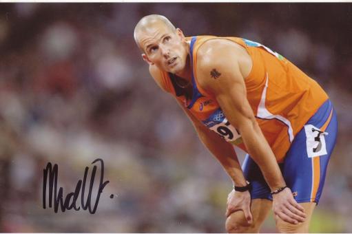 Marcel van der Westen  Holland  Leichtathletik Autogramm Foto original signiert 