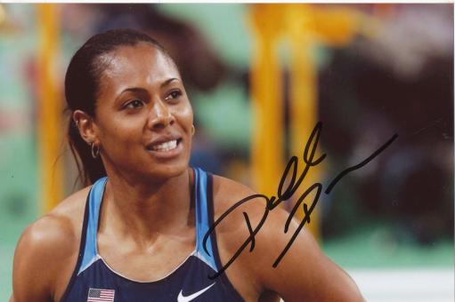 Debbie Dunn  USA  Leichtathletik Autogramm Foto original signiert 
