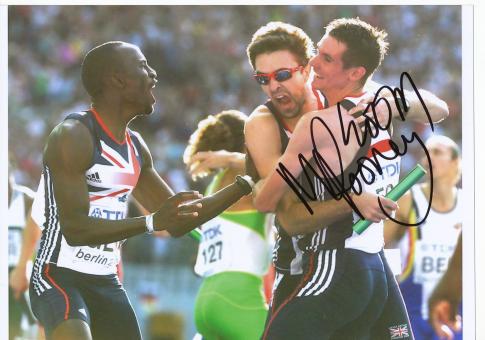 Martyn Rooney  Großbritanien  Leichtathletik Autogramm 13x18 cm Foto original signiert 