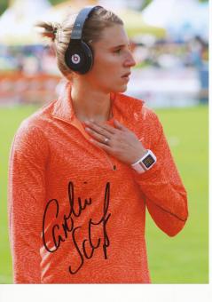 Carolin Schäfer  BRD  Leichtathletik Autogramm 13x18 cm Foto original signiert 