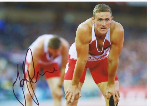 John Lane  Großbritanien  Leichtathletik Autogramm 13x18 cm Foto original signiert 