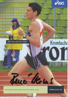 Rene Herms † 2009 BRD   Leichtathletik Autogrammkarte original signiert 