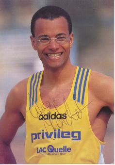 Nico Motchebon  BRD Leichtathletik Autogrammkarte original signiert 