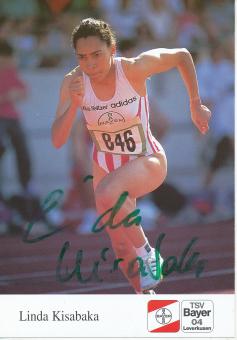 Linda Kisabaka  Leichtathletik Autogrammkarte original signiert 