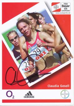 Claudia Gesell   Leichtathletik Autogrammkarte original signiert 