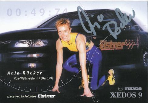 Anja Rücker   Leichtathletik Autogrammkarte original signiert 