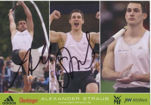 Alexander Straub   Leichtathletik Autogrammkarte original signiert 