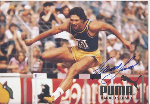 Harald Schmid   Leichtathletik Autogrammkarte original signiert 