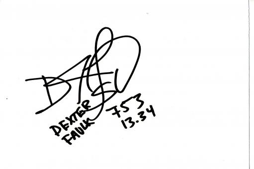 Dexter Faulk  USA  Leichtathletik Blanko Karte original signiert 
