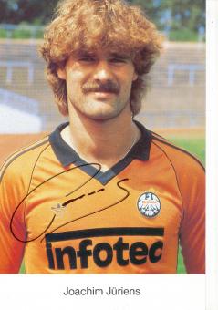 Joachim Jüriens  1982/1983  Eintracht Frankfurt  Fußball Autogrammkarte original signiert 