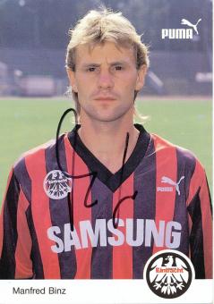 Manfred Binz  1992/1993  Eintracht Frankfurt  Fußball Autogrammkarte original signiert 