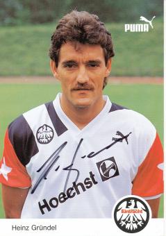 Heinz Gründel  1990/1991  Eintracht Frankfurt  Fußball Autogrammkarte original signiert 