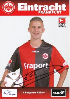 Benjamin Köhler  2008/2009  Eintracht Frankfurt  Fußball Autogrammkarte original signiert 