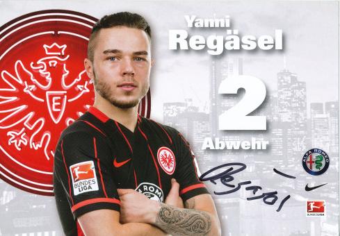 Yanni Regäsel  2015/2016  Eintracht Frankfurt  Fußball Autogrammkarte original signiert 