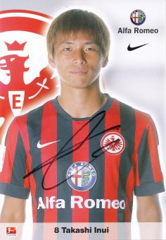Takashi Inui   2014/2015  Eintracht Frankfurt  Fußball Autogrammkarte original signiert 