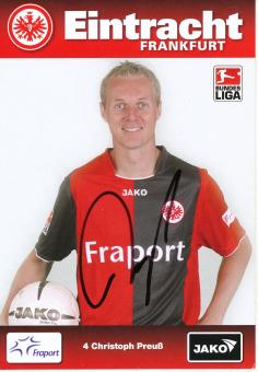 Christoph Preuß  2008/2009   Eintracht Frankfurt  Fußball Autogrammkarte original signiert 