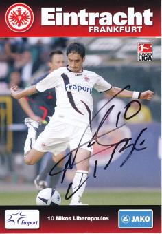 Nikos Liberopoulos  2009/2010   Eintracht Frankfurt  Fußball Autogrammkarte original signiert 