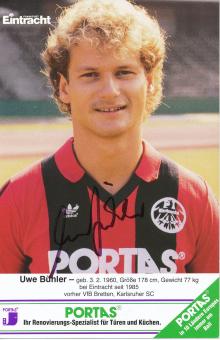 Uwe Bühler  1985/1986  Eintracht Frankfurt  Fußball Autogrammkarte original signiert 