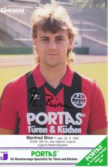 Manfred Binz  1985/1986  Eintracht Frankfurt  Fußball Autogrammkarte original signiert 