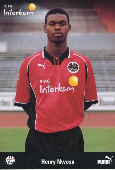 Henry Nwosu  1998/1999  Eintracht Frankfurt  Fußball Autogrammkarte original signiert 