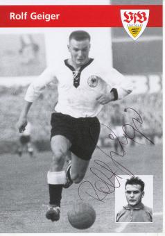 Rolf Geiger  VFB Stuttgart  Fußball Autogrammkarte original signiert 