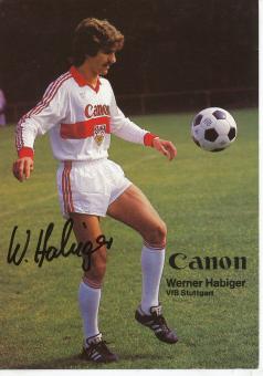Werner Habiger  1981/1982  VFB Stuttgart  Fußball Autogrammkarte original signiert 