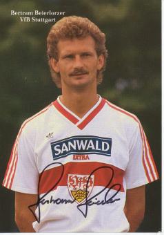 Bertram Beierlorzer  1986/1987  VFB Stuttgart  Fußball Autogrammkarte original signiert 
