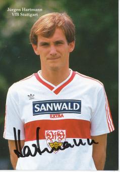 Jürgen Hartmann  1986/1987  VFB Stuttgart  Fußball Autogrammkarte original signiert 